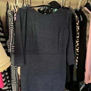 Blue Banana Republic Dress - size 12 - pretty blue herringbone pattern